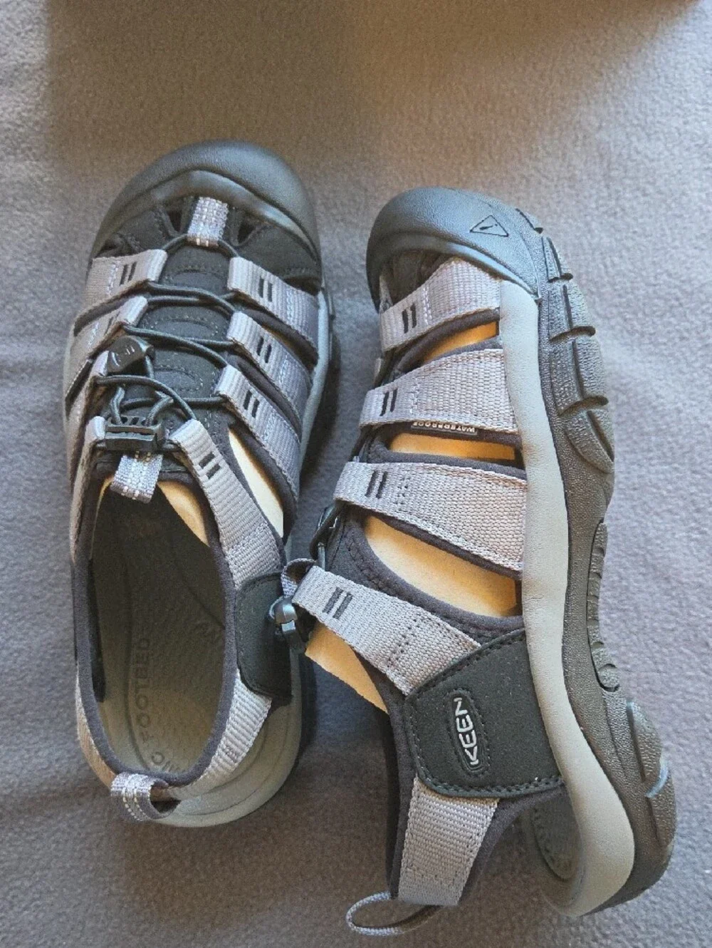 Keen Men's Gray and Black Closed-Toe Sandal Boat Shoes
